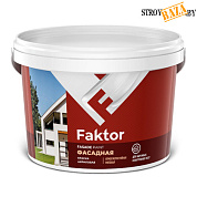 Краска FAKTOR фасадная белая, ведро 6 кг в строительном интернет-магазине StroyBaza.by 