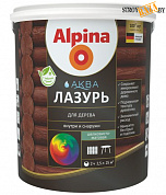Alpina Аква Лазурь для дерева 2,5 л/2,50 кг в строительном интернет-магазине StroyBaza.by 
