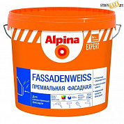Краска Альпина Фасаденвайс, 9,4 л, 13,4 кг, фасадная Alpina EXPERT Fassadenweiss, База 3, шт. в строительном интернет-магазине StroyBaza.by 