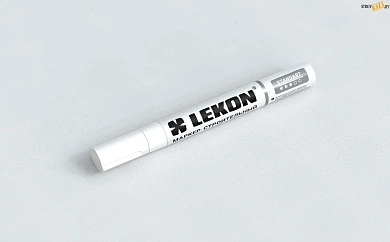 Маркер LEKON с нитроэмалью  цвет: белый 4 мм (круглый наконечник) в строительном интернет-магазине StroyBaza.by 