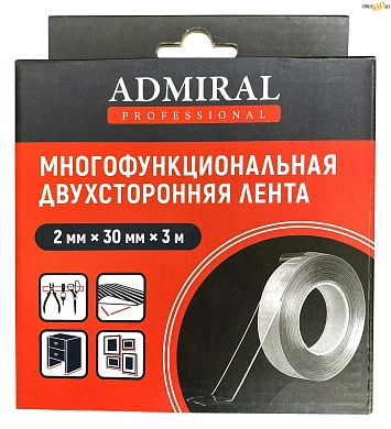 Лента двухстороння прозразная "nano tape" ADMIRAL2мм*15мм*3м в строительном интернет-магазине StroyBaza.by