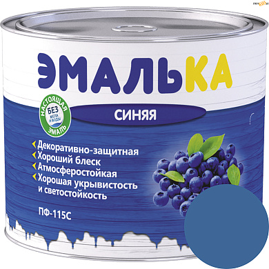 Эмаль ПФ-115 С ЭМАЛЬКА СИНЯЯ 2л, шт. в строительном интернет-магазине StroyBaza.by 