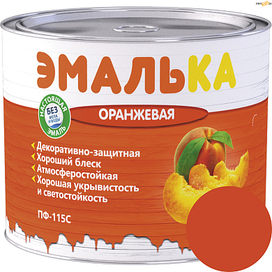 Эмаль ПФ-115 С ЭМАЛЬКА ОРАНЖЕВАЯ 2 л, шт. в строительном интернет-магазине StroyBaza.by 
