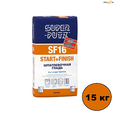 Шпатлевка SUPER-PUTZ SF 16 START+FINISH, 15кг в строительном интернет-магазине StroyBaza.by 