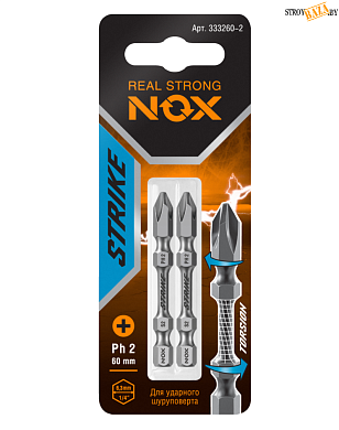 Бита impact C 6,3 ph2-60, 2 шт/уп на карте "NOX STRIKE" в строительном интернет-магазине StroyBaza.by 