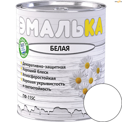 Эмаль ПФ-115 С ЭМАЛЬКА БЕЛАЯ 0.9 л, шт. в строительном интернет-магазине StroyBaza.by 