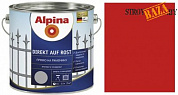 Эмаль по ржавчине Альпина Директ Оф Рост, алкидная Alpina Direkt auf Rost, RAL3000 Красный 2,5 л / 2,425 кг в строительном интернет-магазине StroyBaza.by 