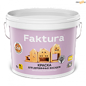 Краска FAKTURA для деревянных фасадов белая база А, ведро 9,0 л в строительном интернет-магазине StroyBaza.by 