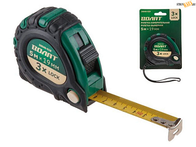 Рулетка  5м/19мм обрезин. корп. ВОЛАТ в строительном интернет-магазине StroyBaza.by 