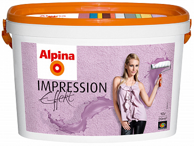 Краска структурная Alpina Effekt Impression Weiss, Эффект Вейс, 5л, шт в строительном интернет-магазине StroyBaza.by 