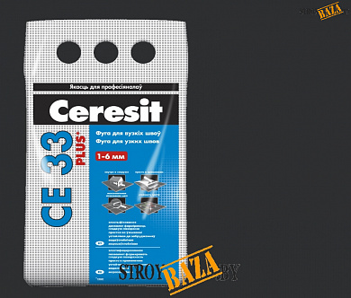 Фуга Ceresit СЕ 33 черный №18 (2кг), для узких швов, шт РБ в строительном интернет-магазине StroyBaza.by 