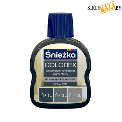 Краситель Sniezka Colorex №90 чёрный. 0.10л, в шт в строительном интернет-магазине StroyBaza.by 