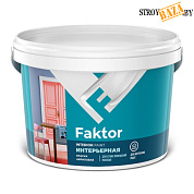 Краска FAKTOR интерьерная белая, ведро 2,5 кг в строительном интернет-магазине StroyBaza.by 