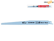 Пилка сабельная по дереву с гвоздями S225WM (1 шт.) WORTEX (пропил криволинейный, тонкий, для базовых работ) в строительном интернет-магазине StroyBaza.by 