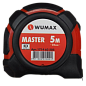 Рулетка измерительная, 5м*25мм, 2 класс, MASTER, WUMAX