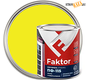 Эмаль FAKTOR ПФ-115 желтая, банка 0,8 кг в строительном интернет-магазине StroyBaza.by 