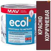 Грунтовка ГФ-021 ECOL по металлу КРАСНО-КОРИЧНЕВАЯ, 2,4л, шт. в строительном интернет-магазине StroyBaza.by 