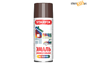 Краска-эмаль аэроз. универсальная коричневый STARFIX 520мл (8016) (Махагон коричневый, глянцевая) в строительном интернет-магазине StroyBaza.by 