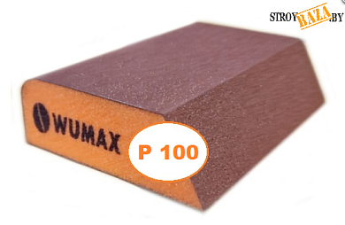 Губка абразивная 4-х сторонняя угловая WUMAX Р100 в строительном интернет-магазине StroyBaza.by 