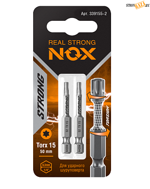 Бита torsion E6,3 Tx15-50, 2 шт карта STRONG в строительном интернет-магазине StroyBaza.by 