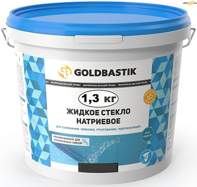 Стекло натриевое жидкое GOLDBASTIK BN 13, 1,3 кг в строительном интернет-магазине StroyBaza.by 