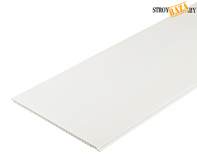 Панель ПВХ 250х2700х8 мм белая глянцевая, цена за м2., в строительном интернет-магазине StroyBaza.by