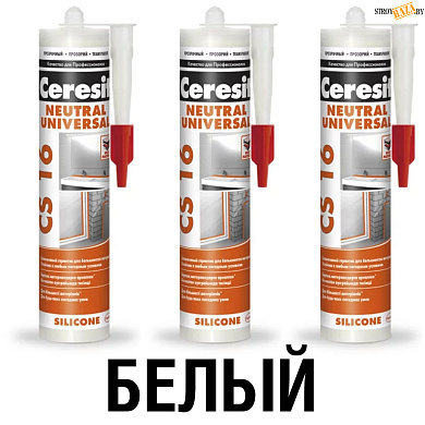 Герметик силиконовый НЕЙТРАЛЬНЫЙ CS 16 белый (280 мл), шт в строительном интернет-магазине StroyBaza.by 