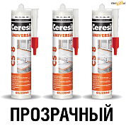 Герметик силиконовый УНИВЕРСАЛЬНЫЙ Ceresit CS 8 ПРОЗРАЧНЫЙ, 280мл в строительном интернет-магазине StroyBaza.by 