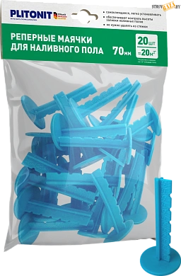 Маяки реперные самоклеящиеся PLITONIT - (20 шт.), упак. в строительном интернет-магазине StroyBaza.by 