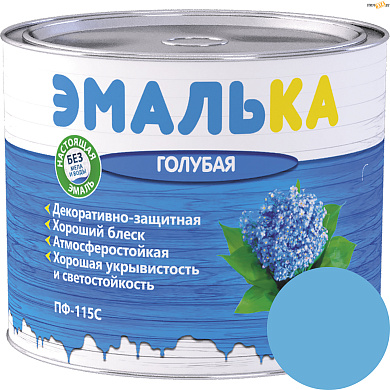 Эмаль ПФ-115 С ЭМАЛЬКА ГОЛУБАЯ 2 л, шт. в строительном интернет-магазине StroyBaza.by 