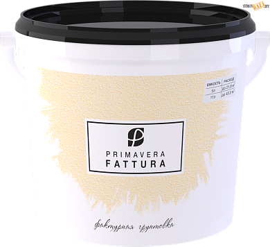 Грунтовка Primavera Fattura фактурная белая  1л (1,3 кг) в строительном интернет-магазине StroyBaza.by 