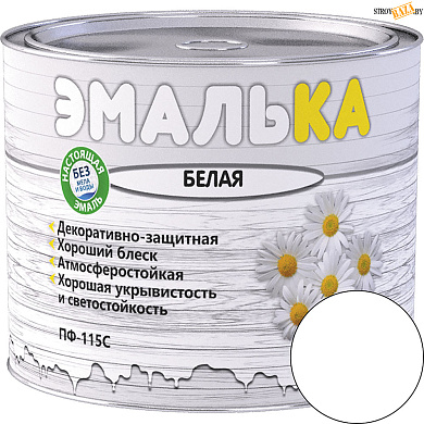 Эмаль ПФ-115 С ЭМАЛЬКА БЕЛАЯ 2л, шт. в строительном интернет-магазине StroyBaza.by 