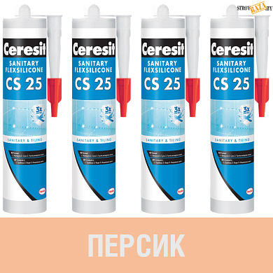 Герметик силиконовый Ceresit CS25, персиковый № 28, 280 мл, шт. в строительном интернет-магазине StroyBaza.by 
