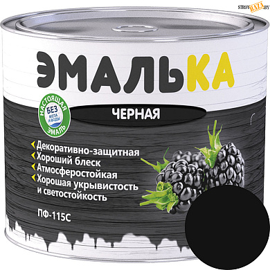 Эмаль ПФ-115 С ЭМАЛЬКА ЧЕРНАЯ 2л, шт. в строительном интернет-магазине StroyBaza.by 