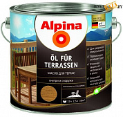 Масло для террас Alpina Oel fuer Terrassen, Прозрачный 2,5 л / 2,5 кг в строительном интернет-магазине StroyBaza.by 