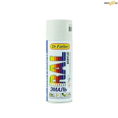 Эмаль-аэрозоль Dr.Farber акриловая универс. Ral 9003  глянцевая 520мл в строительном интернет-магазине StroyBaza.by 