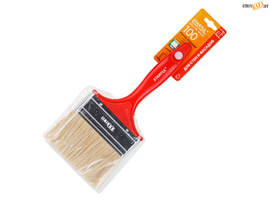 Кисть плоская 4"-100мм смеш. щетина (стены, фасады) в строительном интернет-магазине StroyBaza.by 