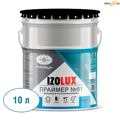 Праймер битумный IzoLUX №01, ведро 10 л, 8 кг., шт. в строительном интернет-магазине StroyBaza.by 