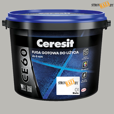 Эластичная фуга Ceresit CE 60, серебряно-серая № 04, готовая к использованию полимерная, 2 кг, шт. в строительном интернет-магазине StroyBaza.by 