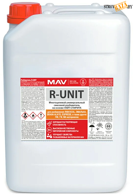 Разбавитель MAV R-unit 5 л, Уайт-спирит, шт. в строительном интернет-магазине StroyBaza.by 