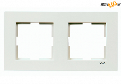 Рамка двухместная VIKO Karre белая, 90960201 универсальная, шт в строительном интернет-магазине StroyBaza.by
