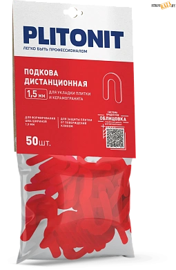 Подковы дистанционные PLITONIT, 1,5мм, (50 шт), упак в строительном интернет-магазине StroyBaza.by 