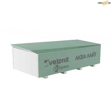 Гипсокартон Vetonit 9,5*1200*2500 мм, влагостойкий для потолка, 3 м2, Аква Лайт, РФ, шт. в строительном интернет-магазине StroyBaza.by 