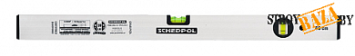 Уровень "Schedpol"  серебристый ЛЮКС 2 глазка,  80см в строительном интернет-магазине StroyBaza.by 